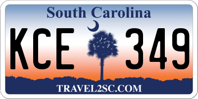 SC license plate KCE349