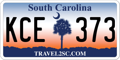 SC license plate KCE373