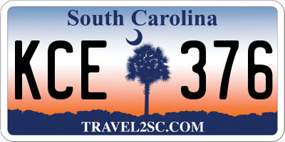 SC license plate KCE376