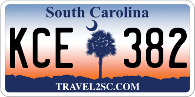 SC license plate KCE382
