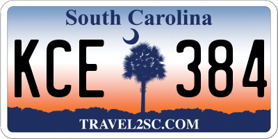 SC license plate KCE384