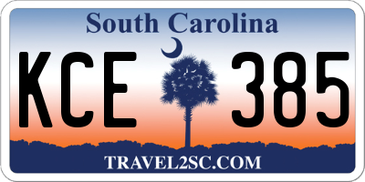 SC license plate KCE385