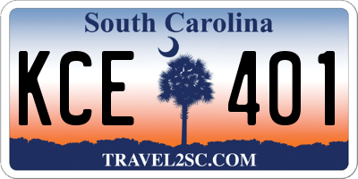 SC license plate KCE401