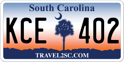 SC license plate KCE402