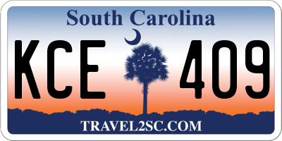 SC license plate KCE409