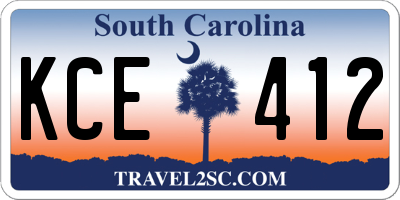 SC license plate KCE412
