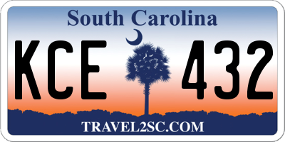 SC license plate KCE432