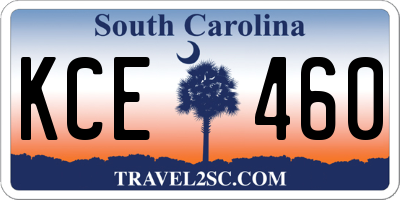 SC license plate KCE460