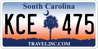 SC license plate KCE475
