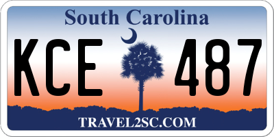 SC license plate KCE487