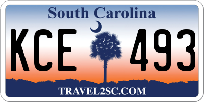 SC license plate KCE493