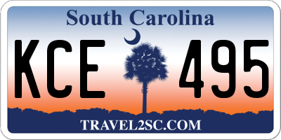 SC license plate KCE495