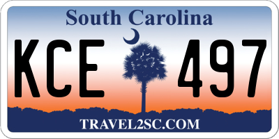 SC license plate KCE497