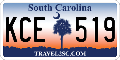 SC license plate KCE519