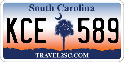 SC license plate KCE589