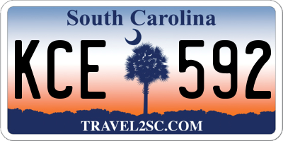 SC license plate KCE592
