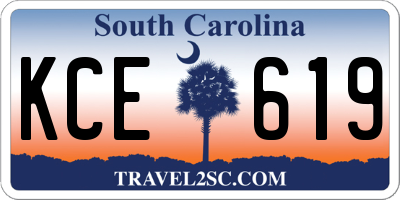 SC license plate KCE619