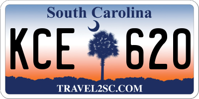 SC license plate KCE620