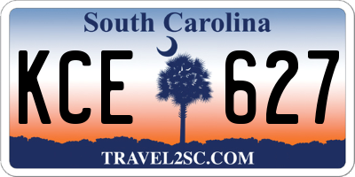 SC license plate KCE627