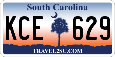 SC license plate KCE629