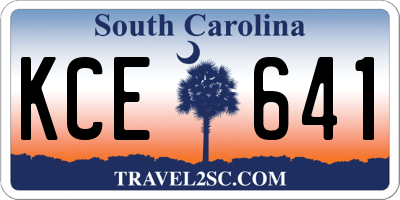 SC license plate KCE641