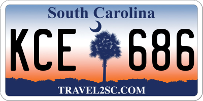 SC license plate KCE686