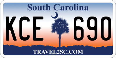 SC license plate KCE690