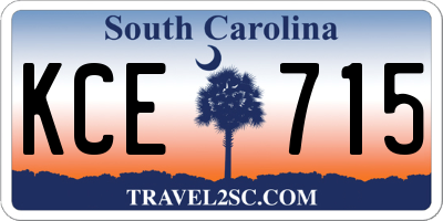 SC license plate KCE715