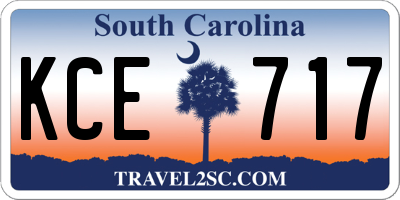 SC license plate KCE717