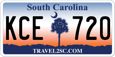 SC license plate KCE720