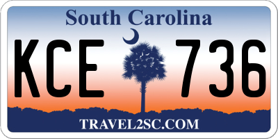 SC license plate KCE736