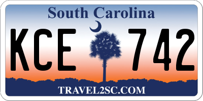 SC license plate KCE742