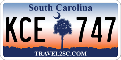SC license plate KCE747