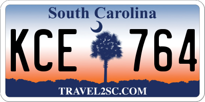 SC license plate KCE764