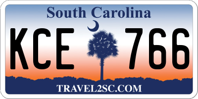 SC license plate KCE766