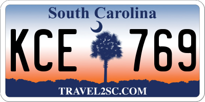 SC license plate KCE769