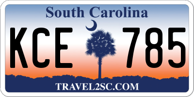 SC license plate KCE785