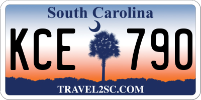 SC license plate KCE790