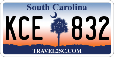 SC license plate KCE832