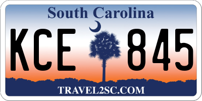 SC license plate KCE845