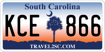 SC license plate KCE866