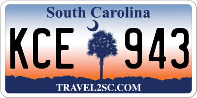 SC license plate KCE943