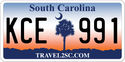 SC license plate KCE991
