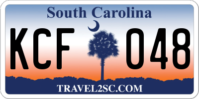 SC license plate KCF048
