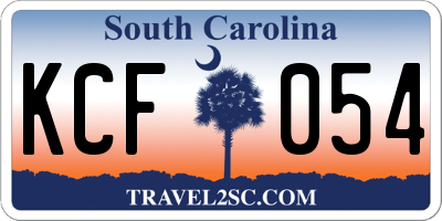 SC license plate KCF054