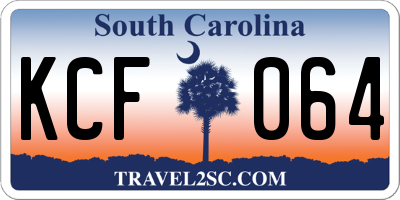SC license plate KCF064