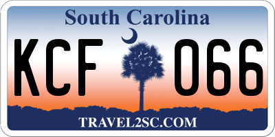 SC license plate KCF066