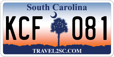 SC license plate KCF081
