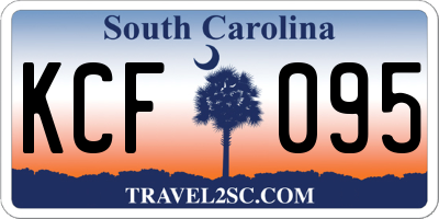 SC license plate KCF095