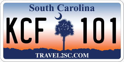 SC license plate KCF101